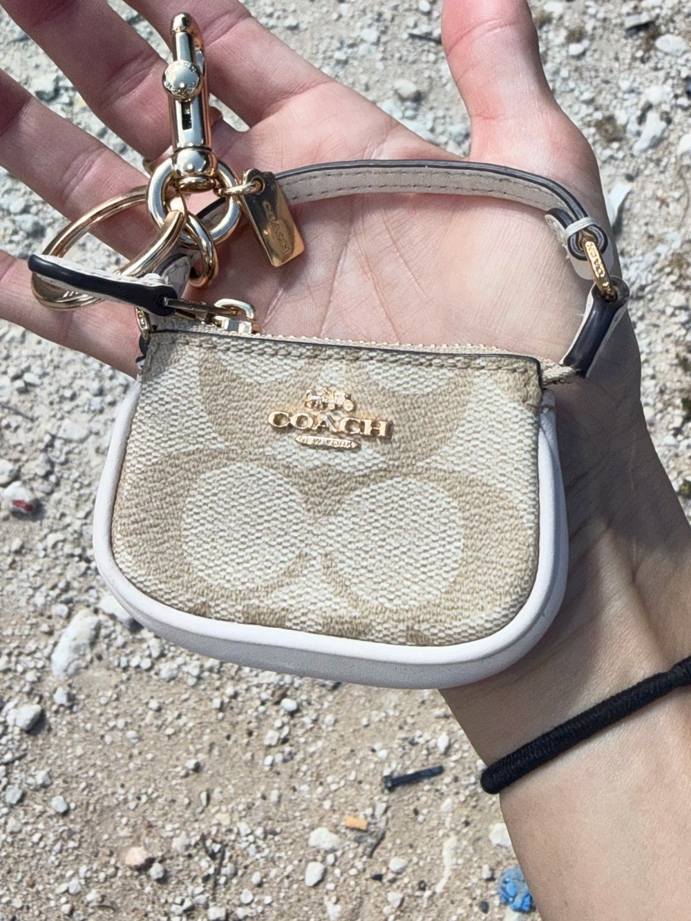 Coach Outlet Mini Nolita Bag Charm In Signature Canvas